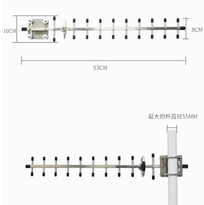 1435-1515MHz 12.6dBi 11 Unidad de acero inoxidable 5g Antenna Yagi